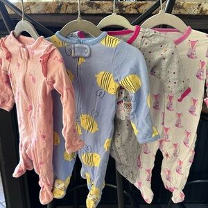 Kids Footies - Pink, Blue, Gray